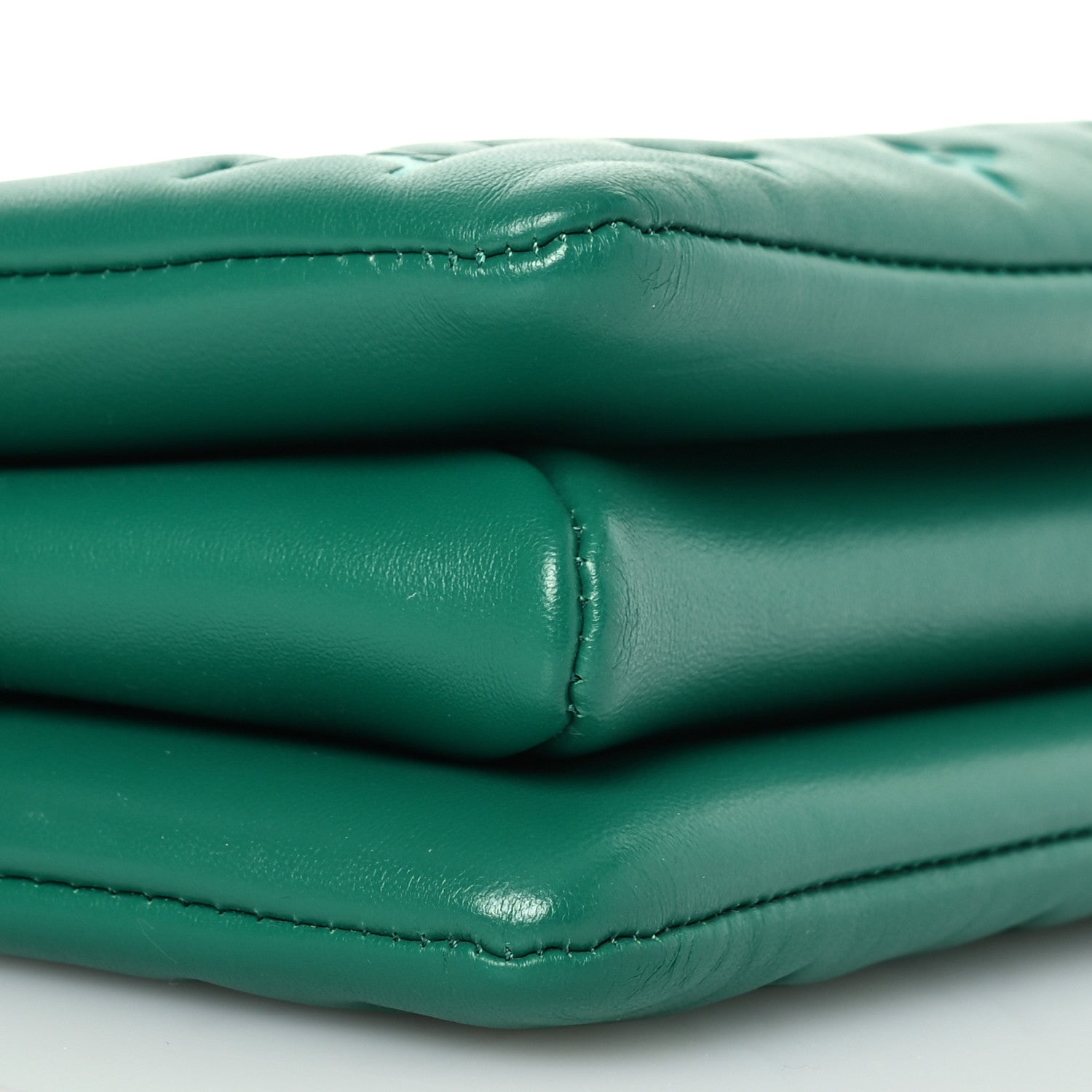 Louis Vuitton Lambskin Embossed Monogram Coussin BB Emeraude 10 of 15
