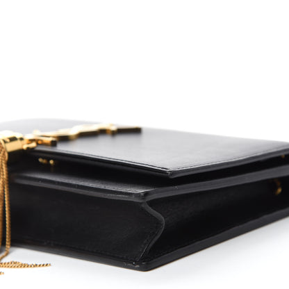 Saint Laurent Smooth Calfskin Classic Monogram Kate Tassel Chain Wallet Black 7 of 10