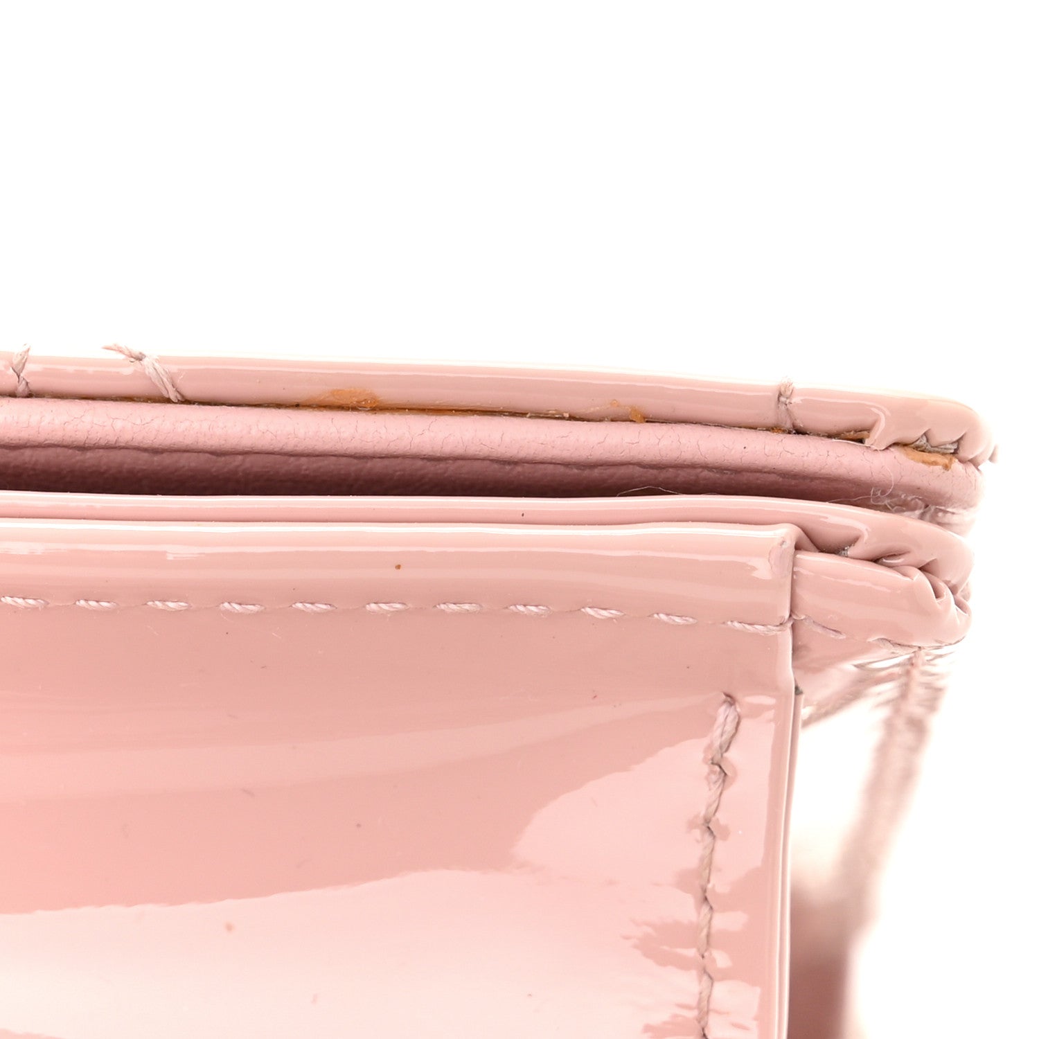 Christian Dior Patent Cannage Lady Dior Chain Wallet Rose Clair 10 of 16