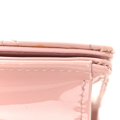 Christian Dior Patent Cannage Lady Dior Chain Wallet Rose Clair 10 of 16