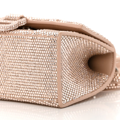 Balenciaga Strass Suede Hourglass Top Handle Bag XS Rose Gold 11 of 15