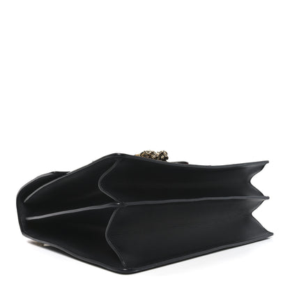 Gucci Calfskin Bamboo Web Large Dionysus Top Handle Bag Black Bright Evergreen Hibiscus Red 4 of 9