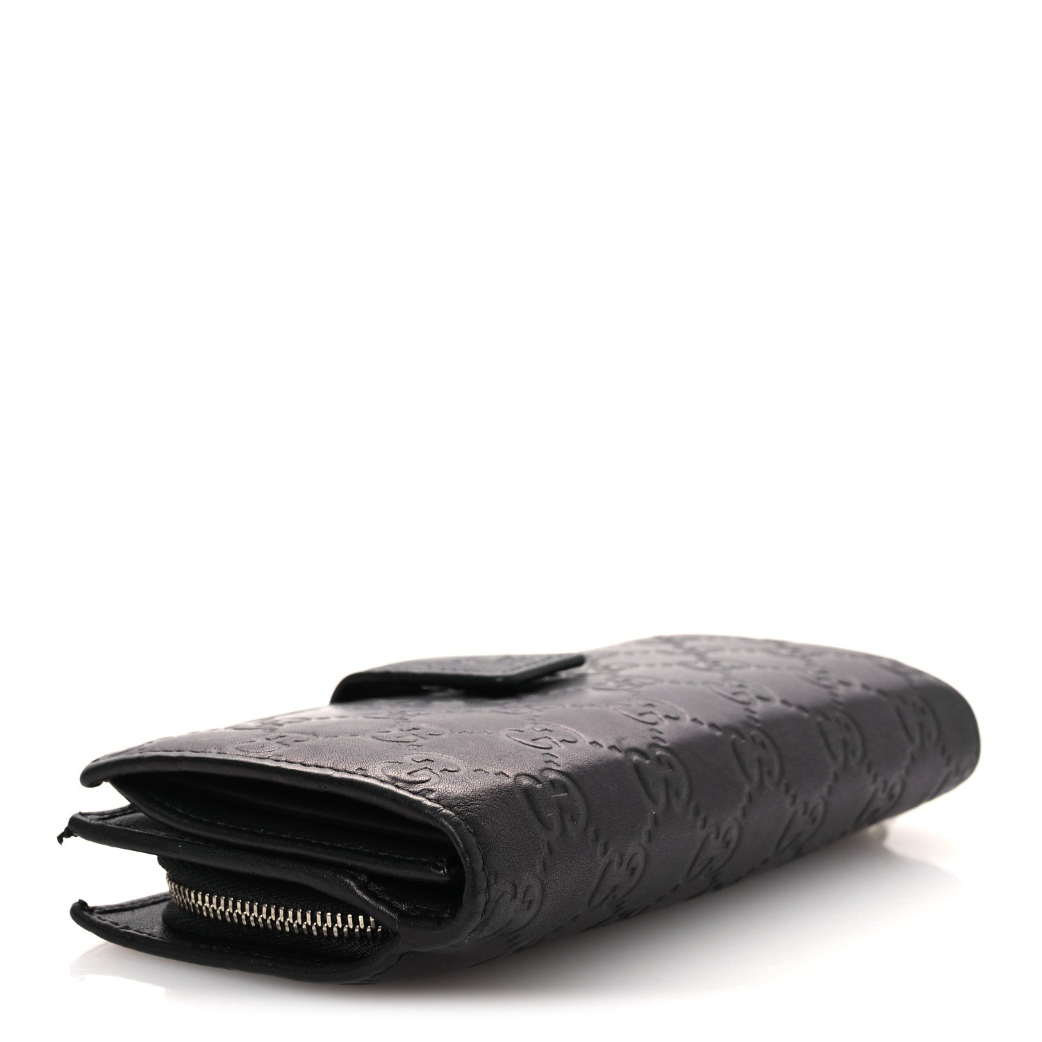 Gucci Guccissima Twins Continental Flap Wallet Black 4 of 9