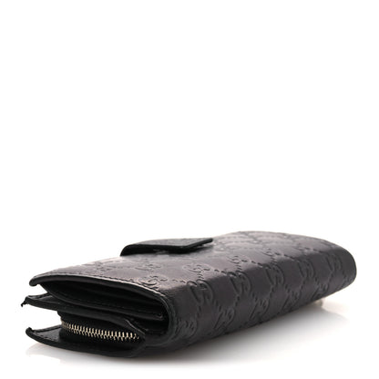 Gucci Guccissima Twins Continental Flap Wallet Black 4 of 9