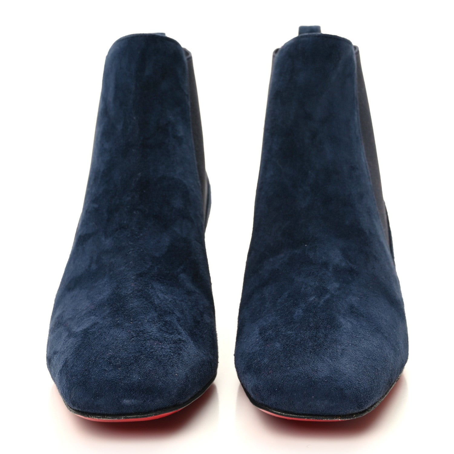 Christian Louboutin Veau Velours Spiked Study Stretch 55 Ankle Boots 36.5 Blue 2 of 8