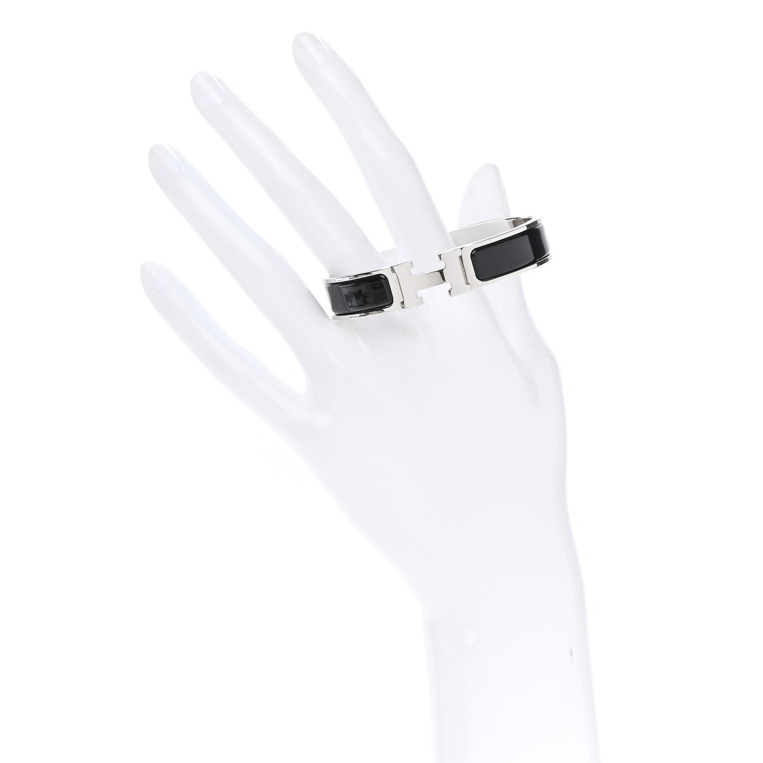 Hermes Enamel Narrow Clic Clac H Bracelet PM Black 2 of 4