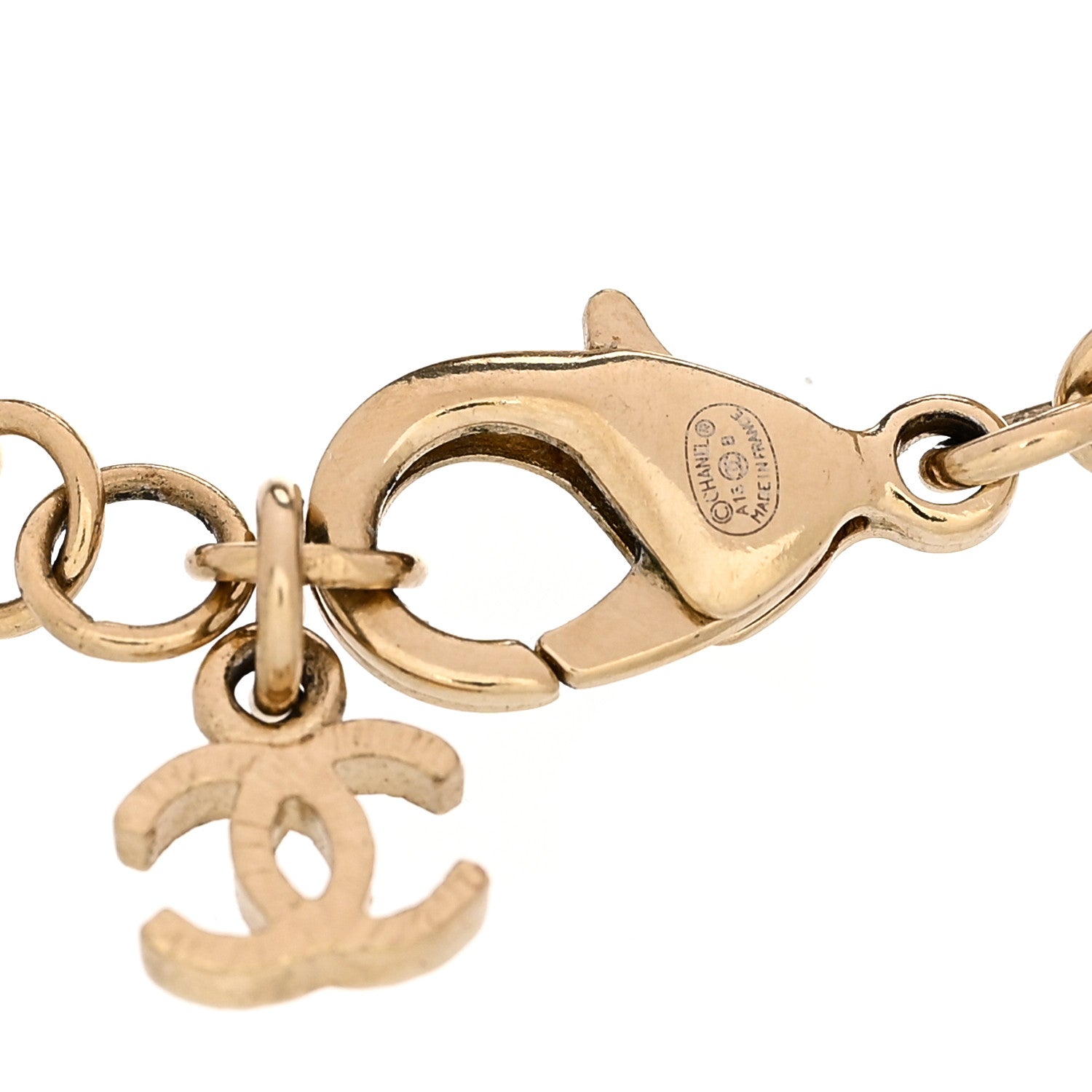 Chanel Lambskin Pearl Crystal Multistrand Chain CC Bracelet