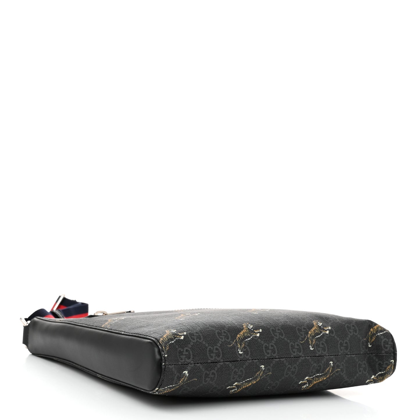 GG Supreme Monogram Tigers Web Messenger Bag Black Multicolor