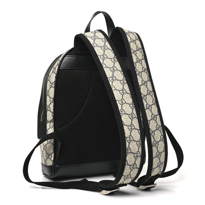 Gucci GG Supreme Monogram Textured Dollar Calfskin Web Small Ophidia Day Backpack Beige Blue Black 4 of 11