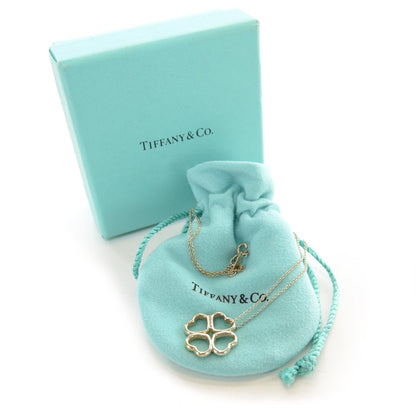 Tiffany Sterling Silver Four Heart Clover Pendant Necklace 3 of 5