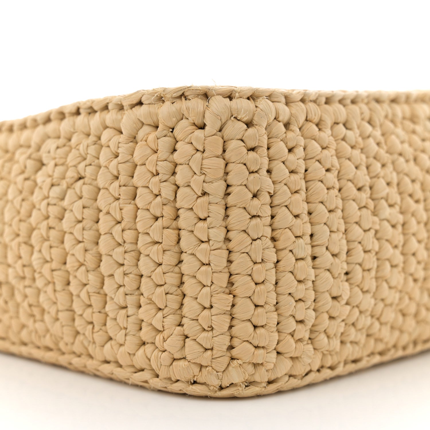 Prada Yarn Raffia Effect Crochet Mini Re-Edition 2000 Shoulder Bag Naturale 8 of 12