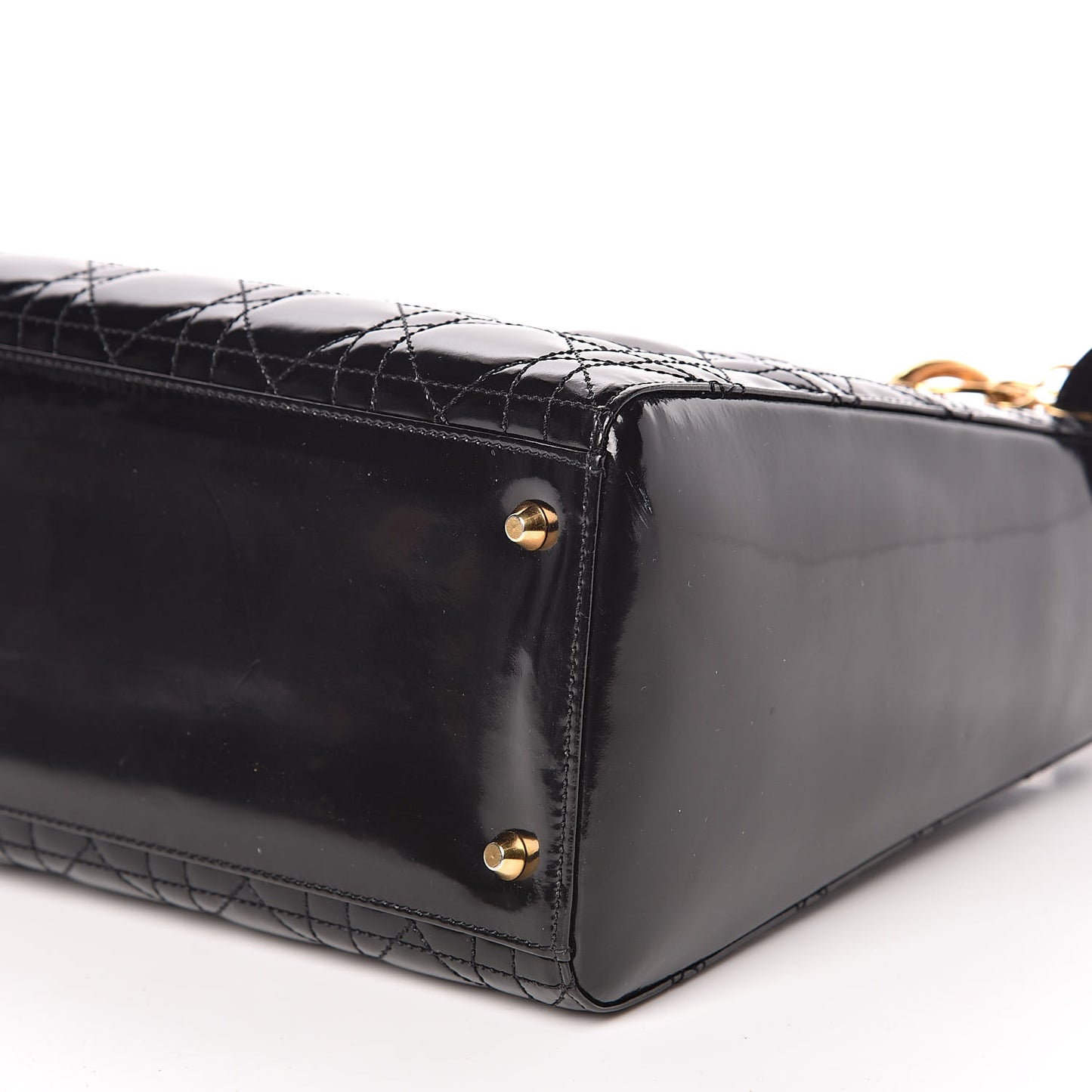 Patent Cannage Medium Lady Dior Black