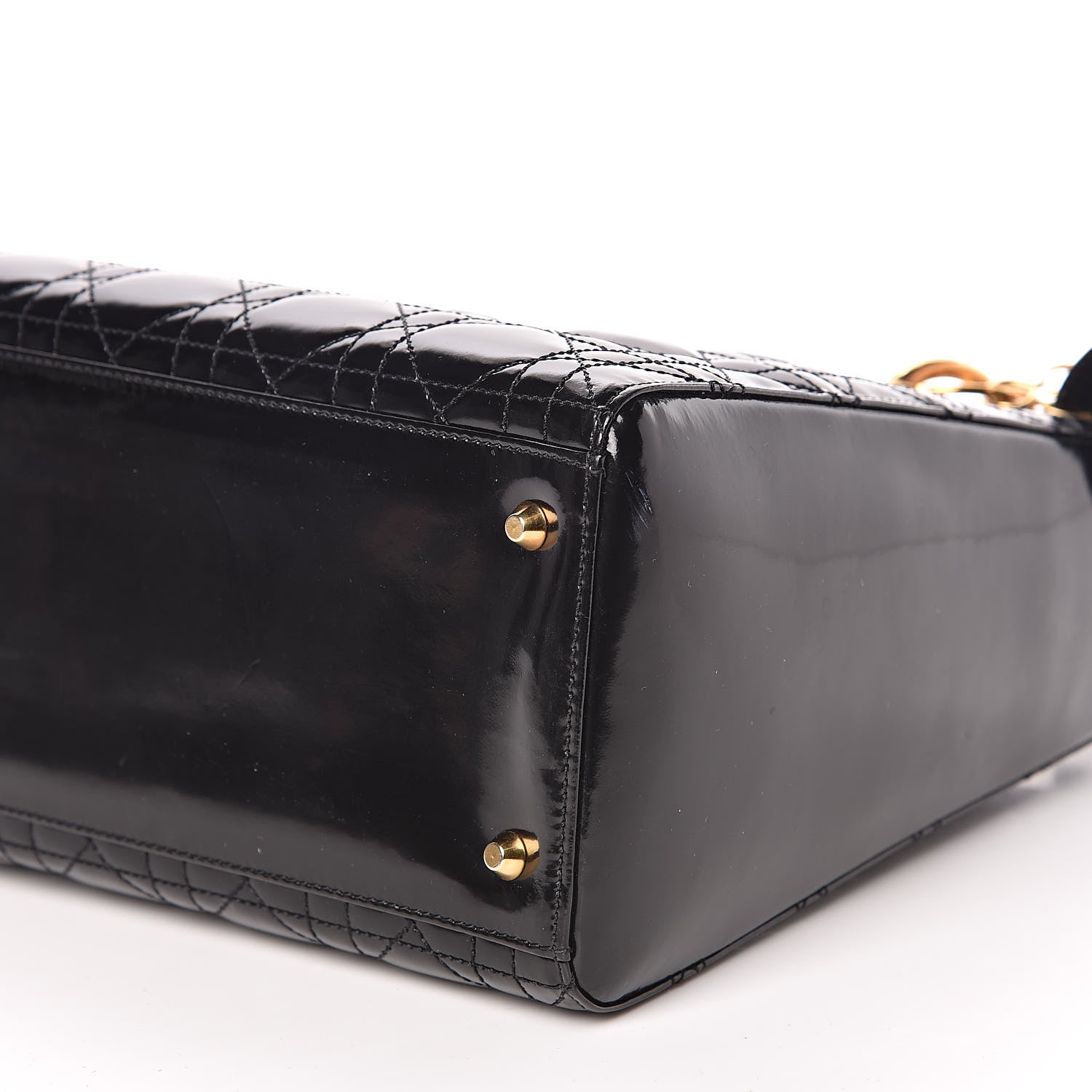 Christian Dior Patent Cannage Medium Lady Dior Black 9 of 11