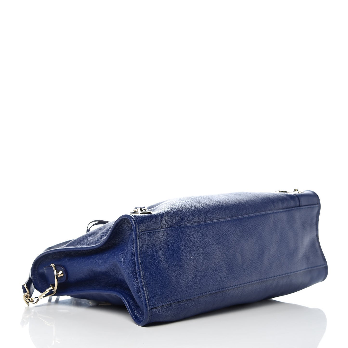 Chevre Gold Metallic Edge Hardware City Bleu Roi