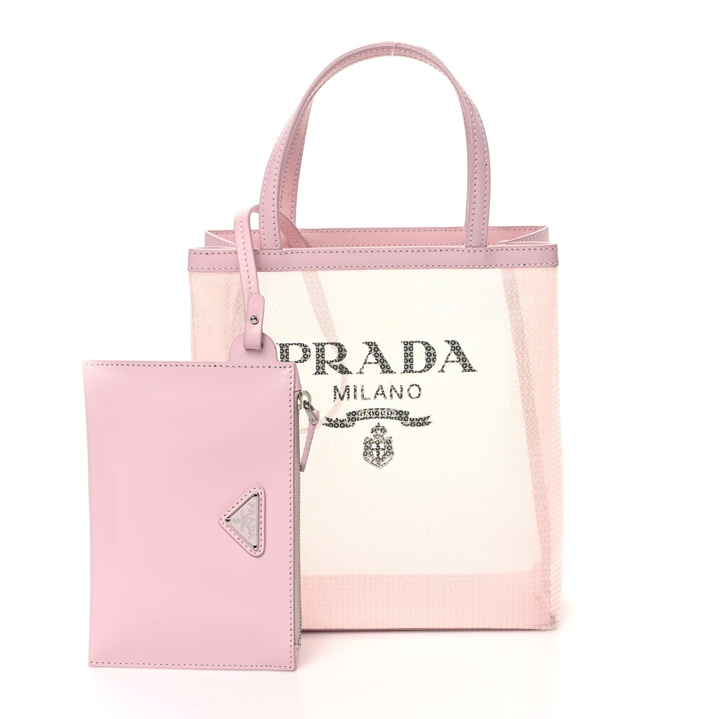 Sequin Mesh Small Tote Bag Pink