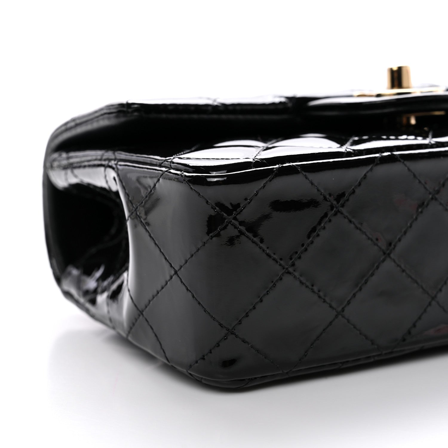 Chanel Patent Quilted Mini Top Handle Rectangular Flap Black 9 of 11
