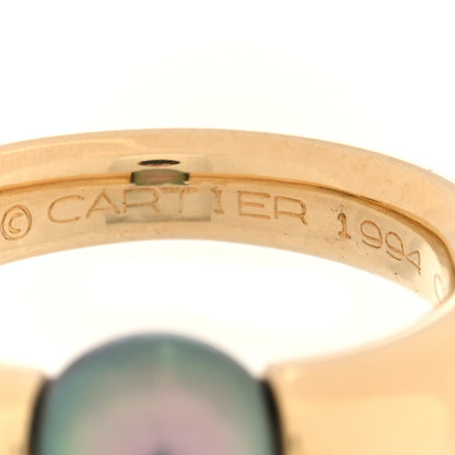 Cartier 18K Yellow Gold South Sea Tahitian Pearl 8mm Perla Ring 55 7.25 4 of 5