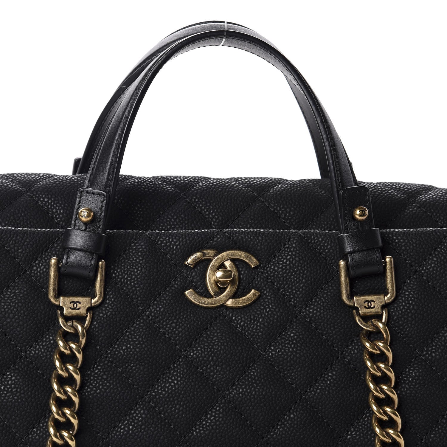 Chanel Iridescent Caviar Chic Quilt Tote Black 11 of 11