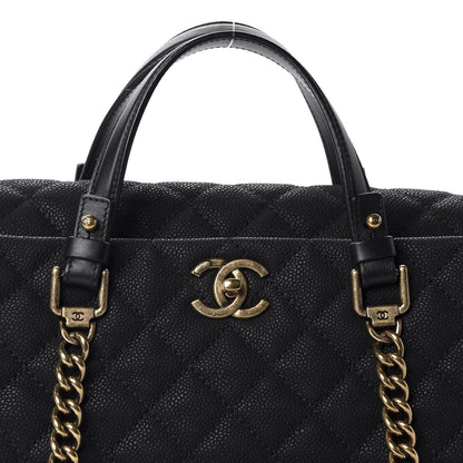 Chanel Iridescent Caviar Chic Quilt Tote Black 11 of 11