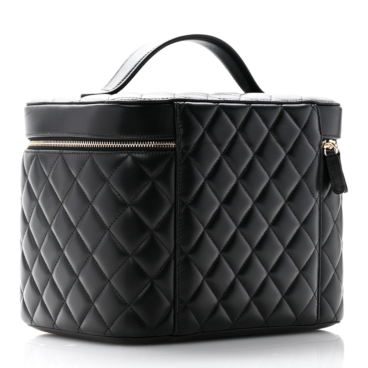 Chanel Lambskin Quilted Large Vanity Pouch Black 3 of 10