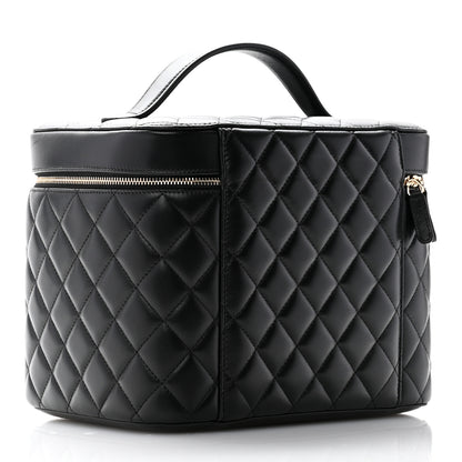 Chanel Lambskin Quilted Large Vanity Pouch Black 3 of 10