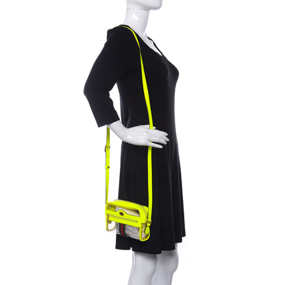 Gucci Vinyl Web Mini Ophidia Transparent Shoulder Bag Yellow Fluo 2 of 10