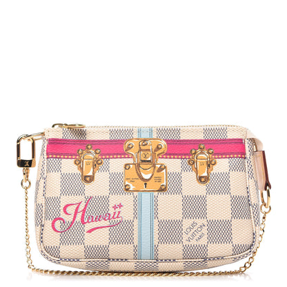 Louis Vuitton Damier Azur Summer Trunks Hawaii Mini Pochette Accessories 1 of 10