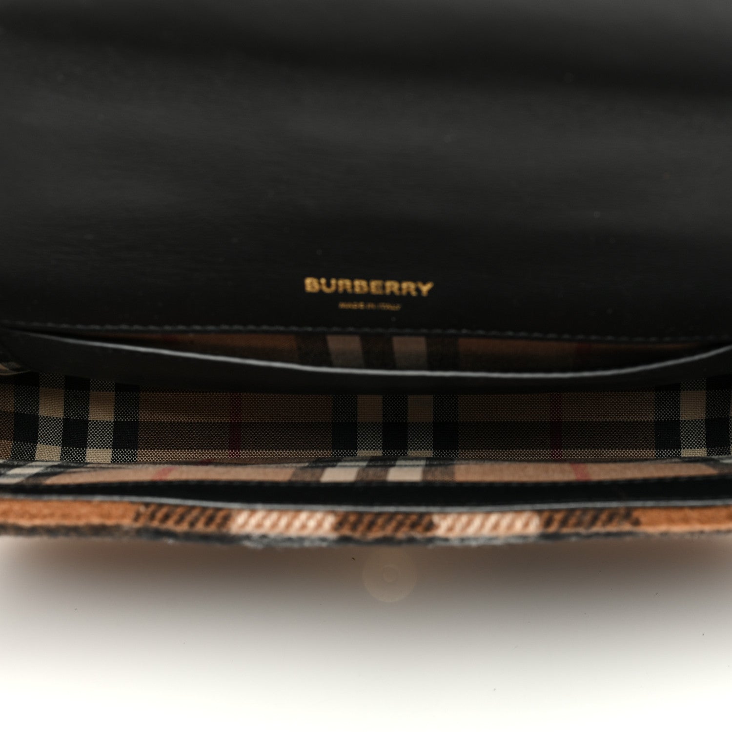 Burberry Check Cashmere Small Lola Bag Black 5 of 10