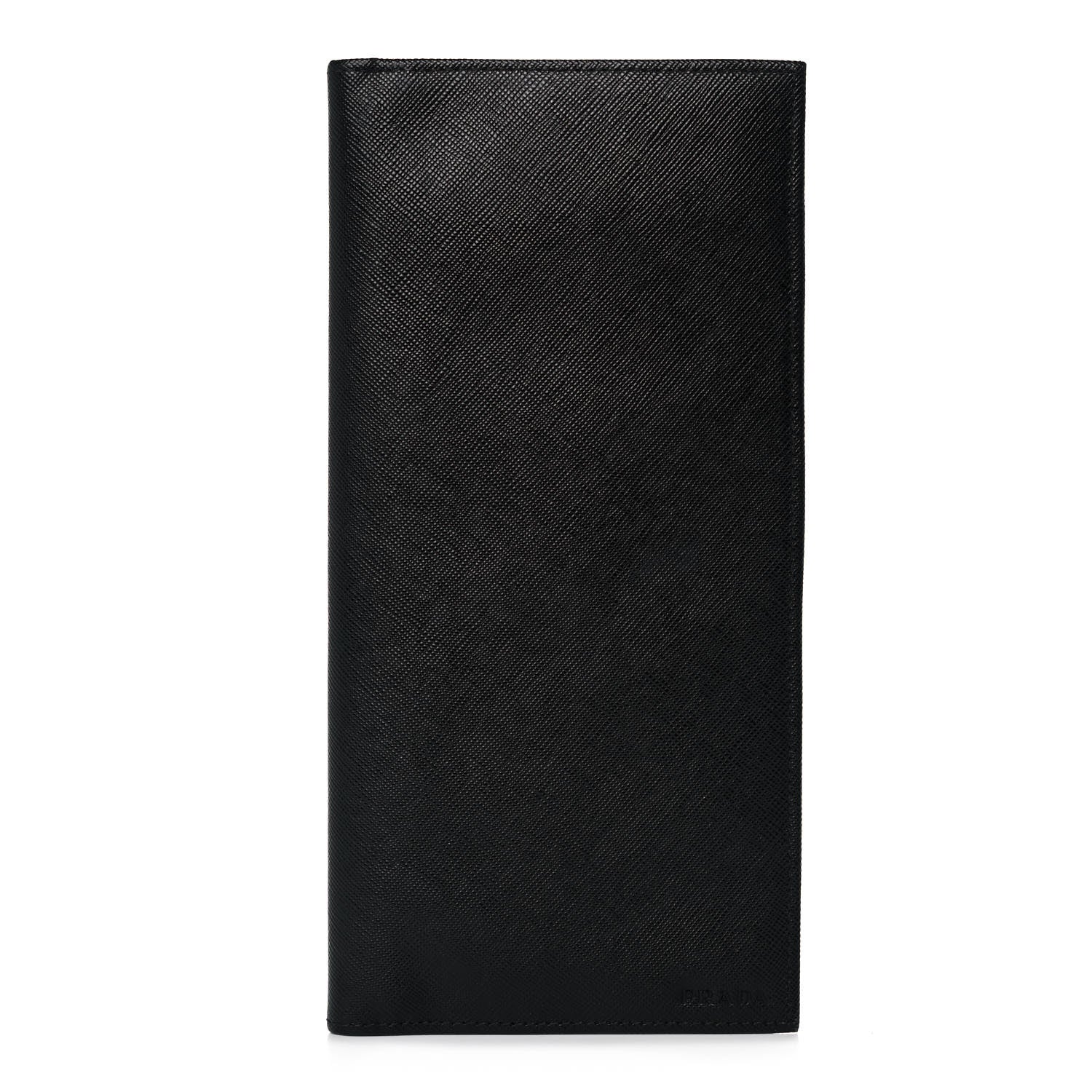 Prada Saffiano Travel Wallet Black 1 of 12