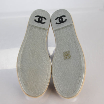 Chanel Metallic Lambskin CC Loafers 39 Silver 5 of 9