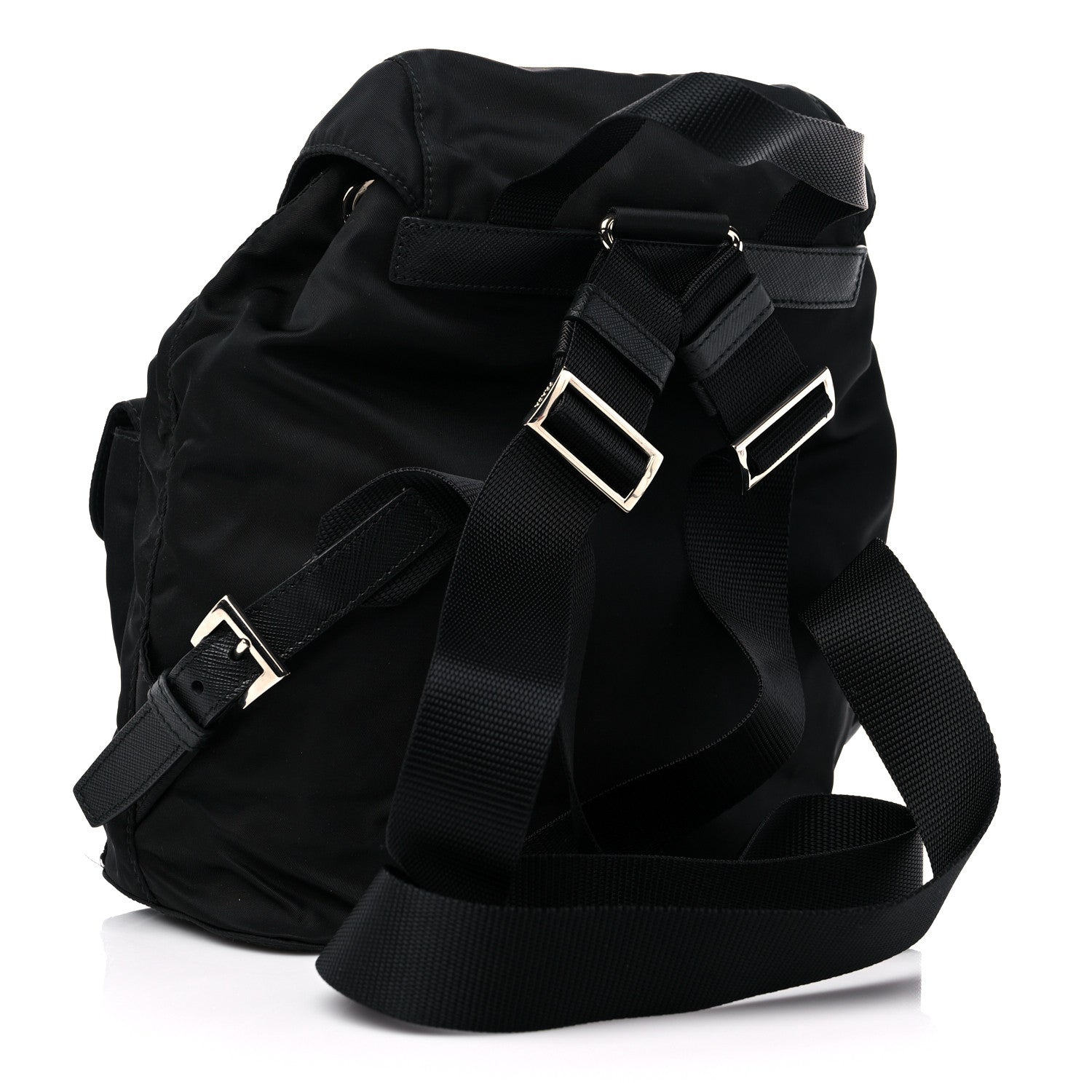 Prada Tessuto Nylon Saffiano Small Backpack Black 3 of 10