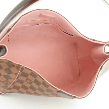 Louis Vuitton Damier Ebene Caissa Hobo Rose Ballerine 5 of 7