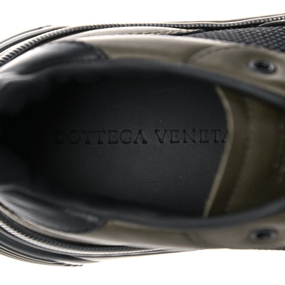 Bottega Veneta Calfskin Technical Mesh Speedster Sneakers 44 Black Khaki 7 of 13
