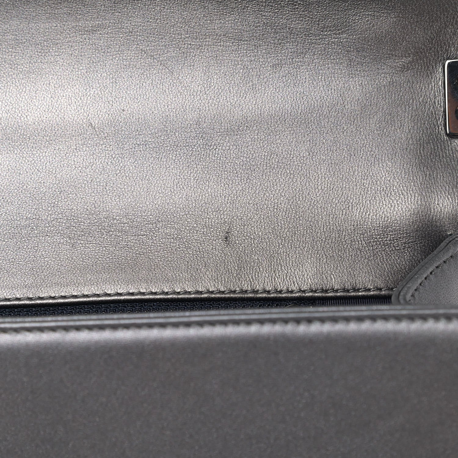 Chanel Lambskin Embossed New Medium Boy Cube Flap Grey 8 of 8