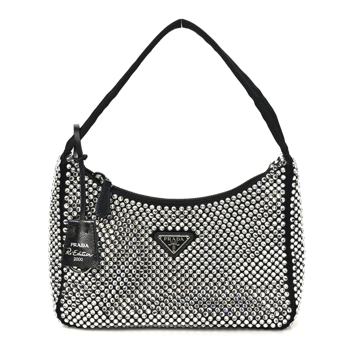 Satin Crystal Mini Re-Edition 2000 Bag Cristal