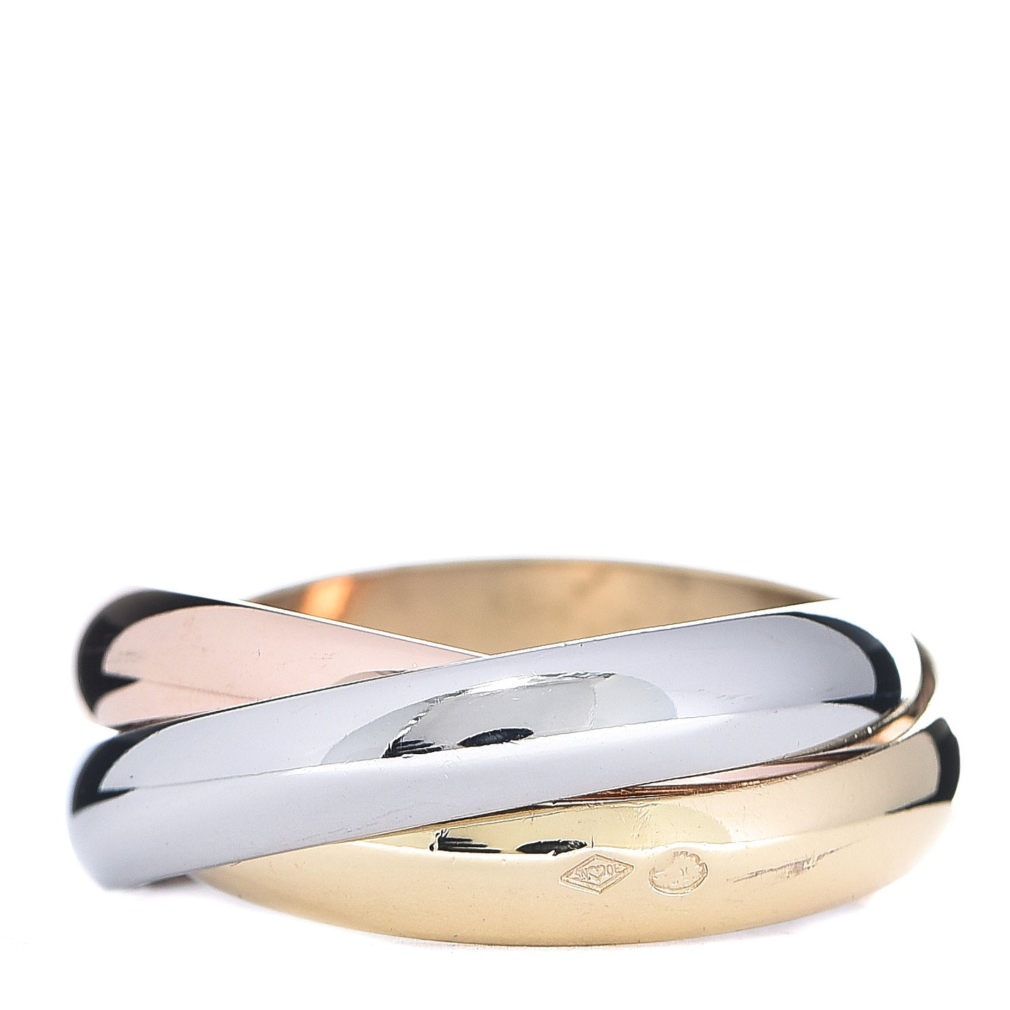 18K Pink Yellow White Gold Classic Les Must De Trinity Ring 51 5.75