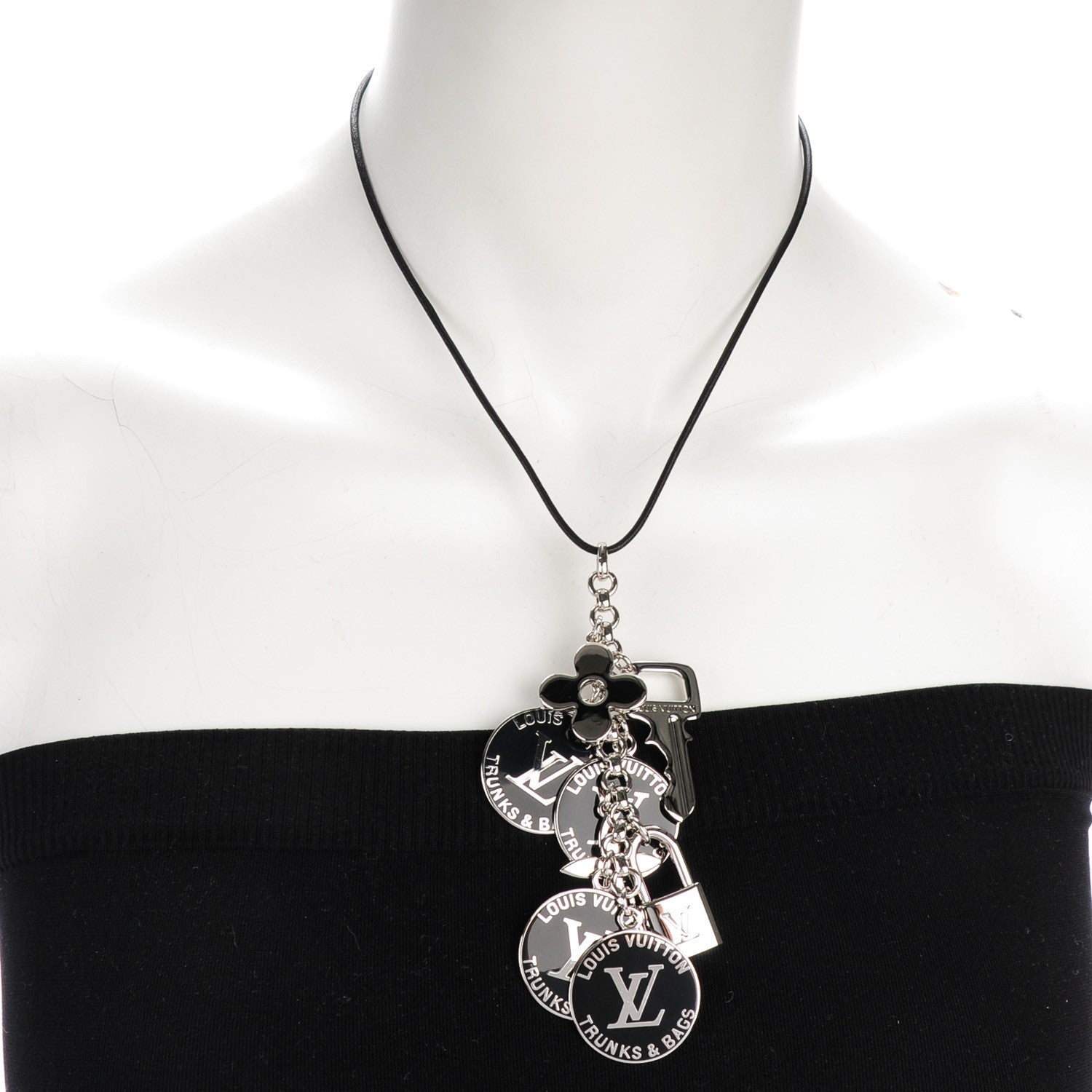 Louis Vuitton Trunks and Bags Breloques Necklace Black 2 of 5
