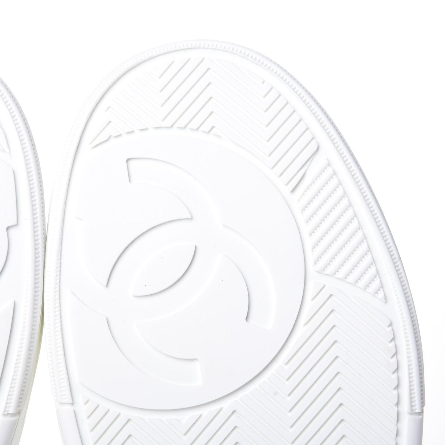 Calfskin Womens Logo Sneakers 38 White