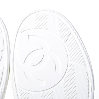 Chanel Calfskin Womens Logo Sneakers 38 White 8 of 11