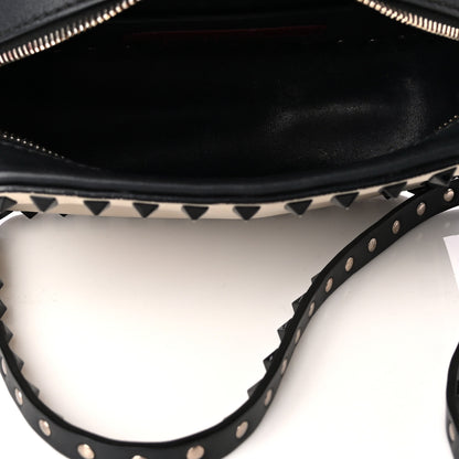 Valentino Garavani Calfskin Rockstud Camera Crossbody Bag Ivory Black 4 of 4