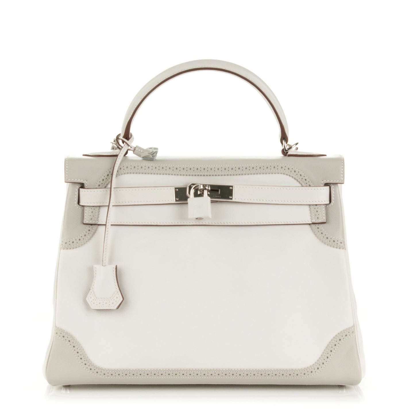 Togo Swift Ghillies Kelly 32 White Gris Perle