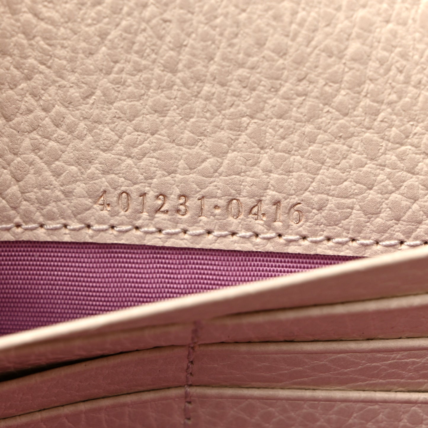 Dollar Calfskin Mini Dionysus Chain Wallet Mystic White