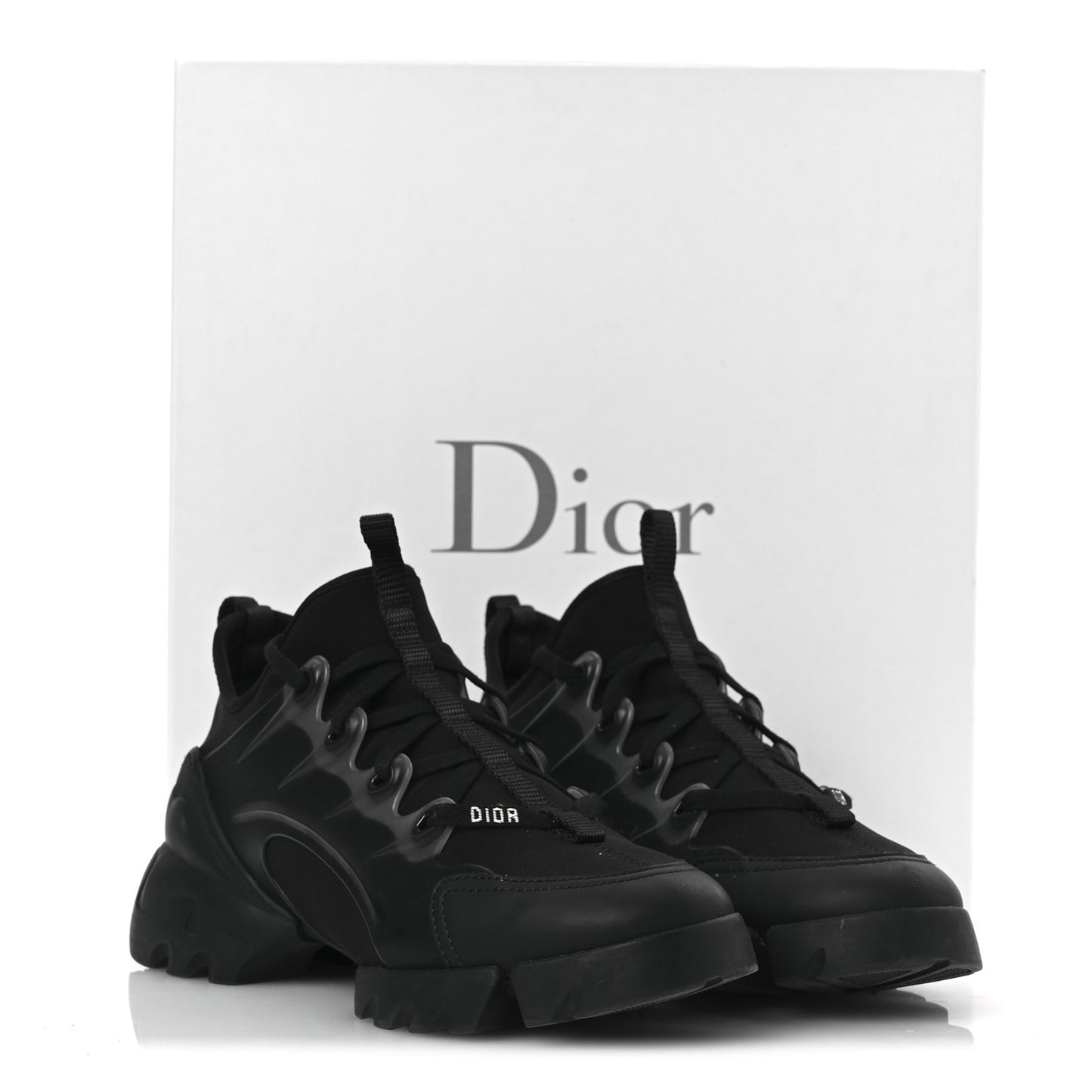 Neoprene Rubber Womens D-Connect Sneakers 37.5 Black