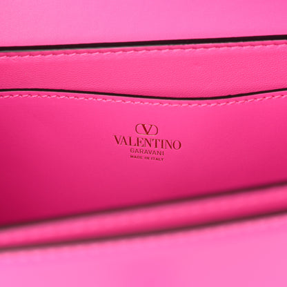 Valentino Garavani Smooth Calfskin Enamel Tonal Small Rockstud23 Shoulder Bag Pink PP 6 of 9