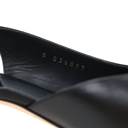 Chanel Lambskin Grosgrain Pearl Cap Toe CC Slingback Pumps 40.5 Black 10 of 12