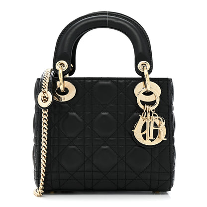 Christian Dior Lambskin Cannage Mini Lady Dior Black 1 of 13