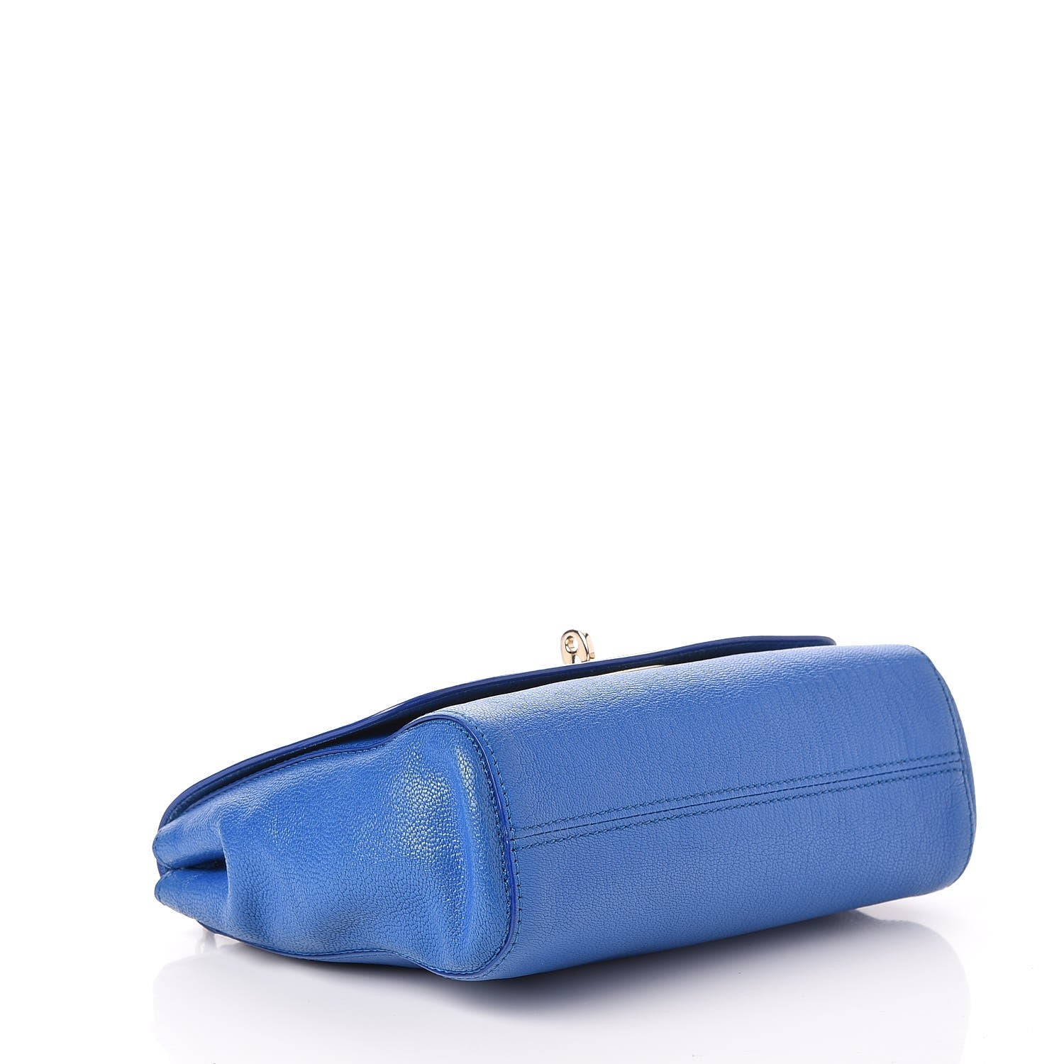 Mulberry Glossy Goatskin Small Lily Flap Bluebell Blue 4 of 8