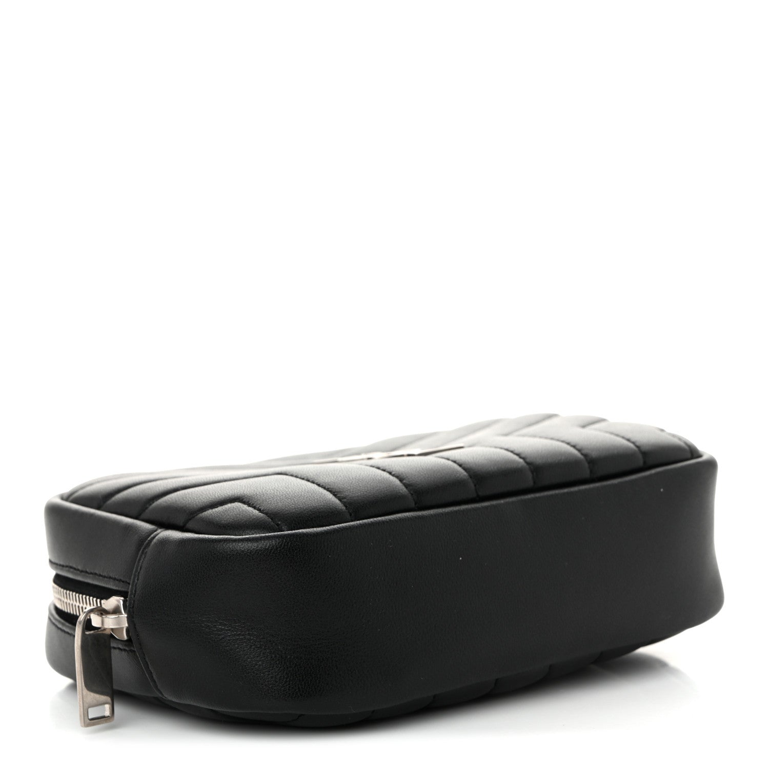 Saint Laurent Lambskin Y Quilted Monogram Loulou Cosmetic Case Black 4 of 9