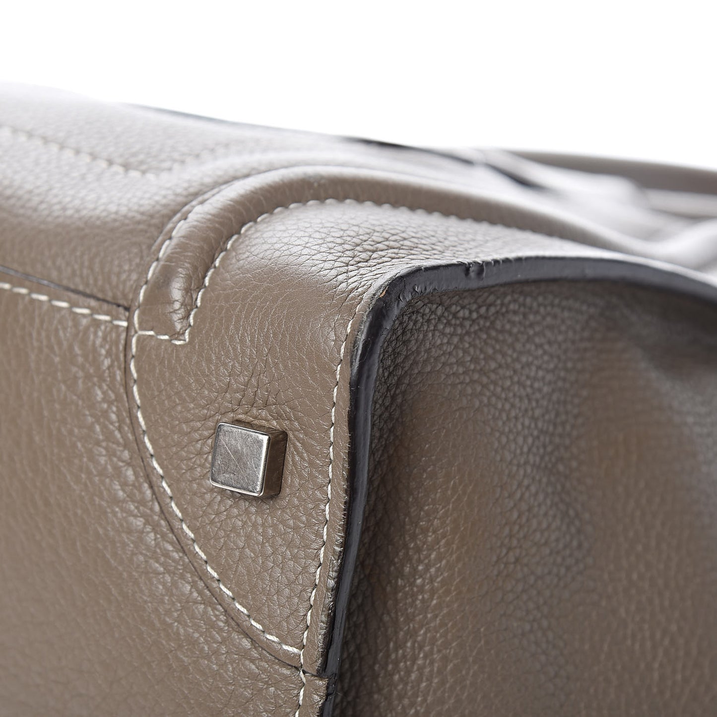 Drummed Calfskin Mini Luggage Souris