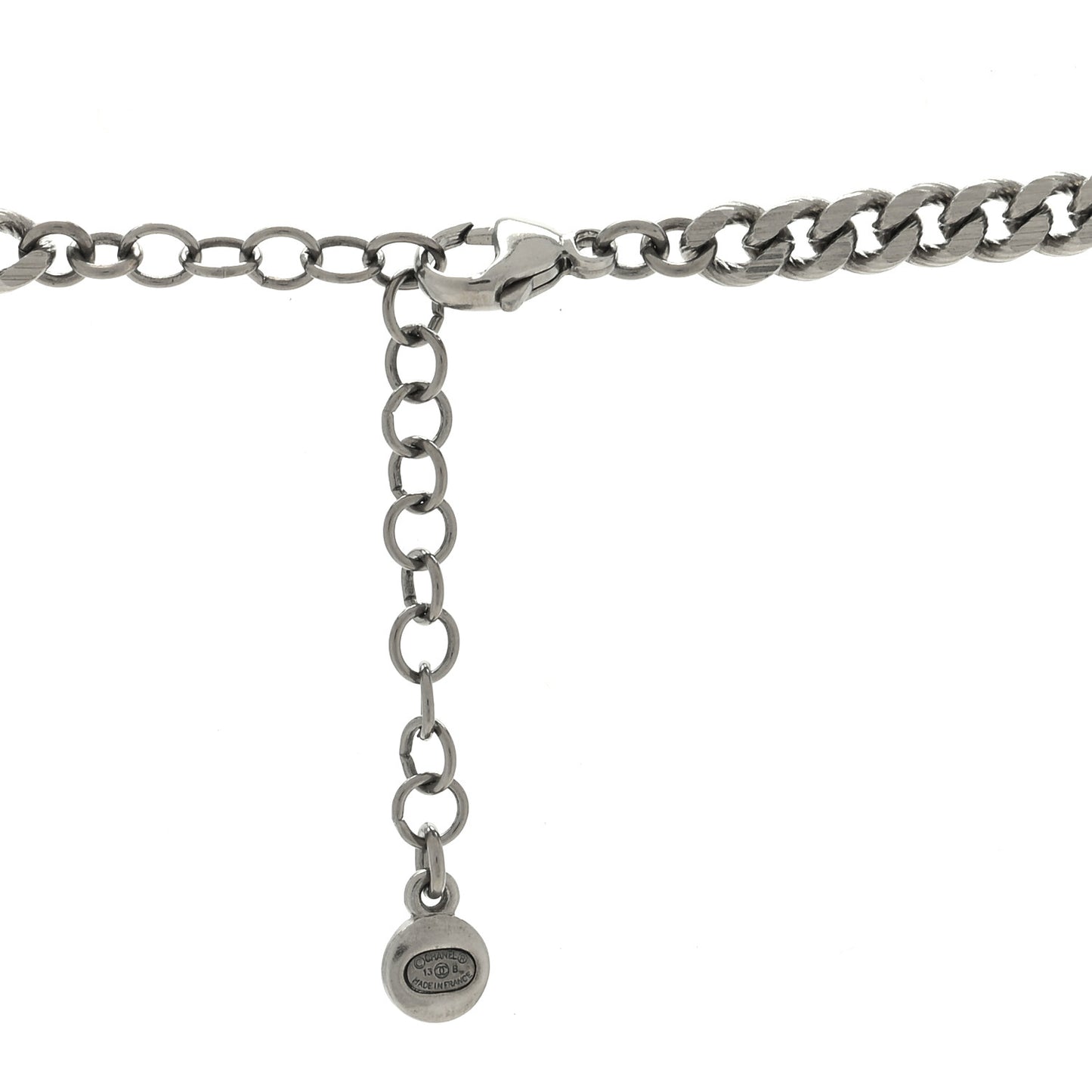 Pearl Spike CC Multi Strand Necklace Ruthenium Black